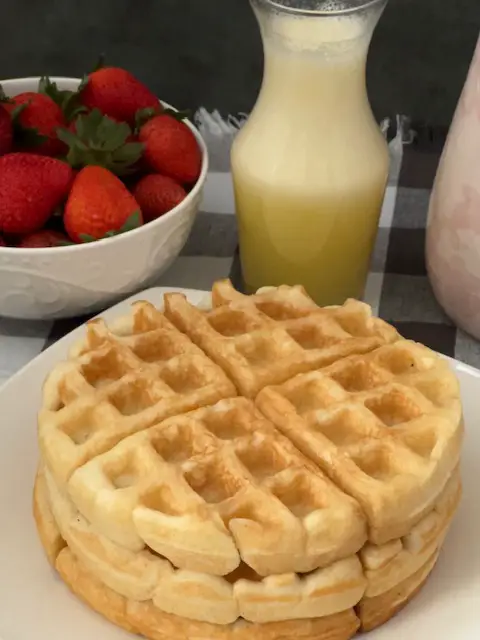 Classic Waffles are the best waffles we have ever eaten-you will love this recipe. They are light and fluffy. They are perfect for any breakfast. #Waffles #Homemade #ClassicRecipes #MomsWaffles
#BreakfastRecipes #EasyRecipes