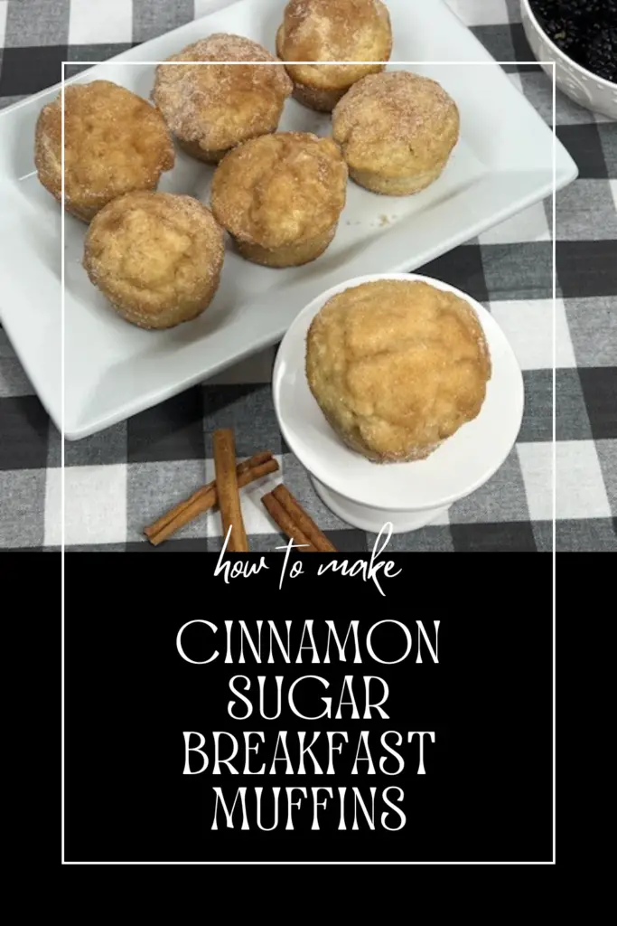 Soft French breakfast muffins coated in melted butter and cinnamon sugar.