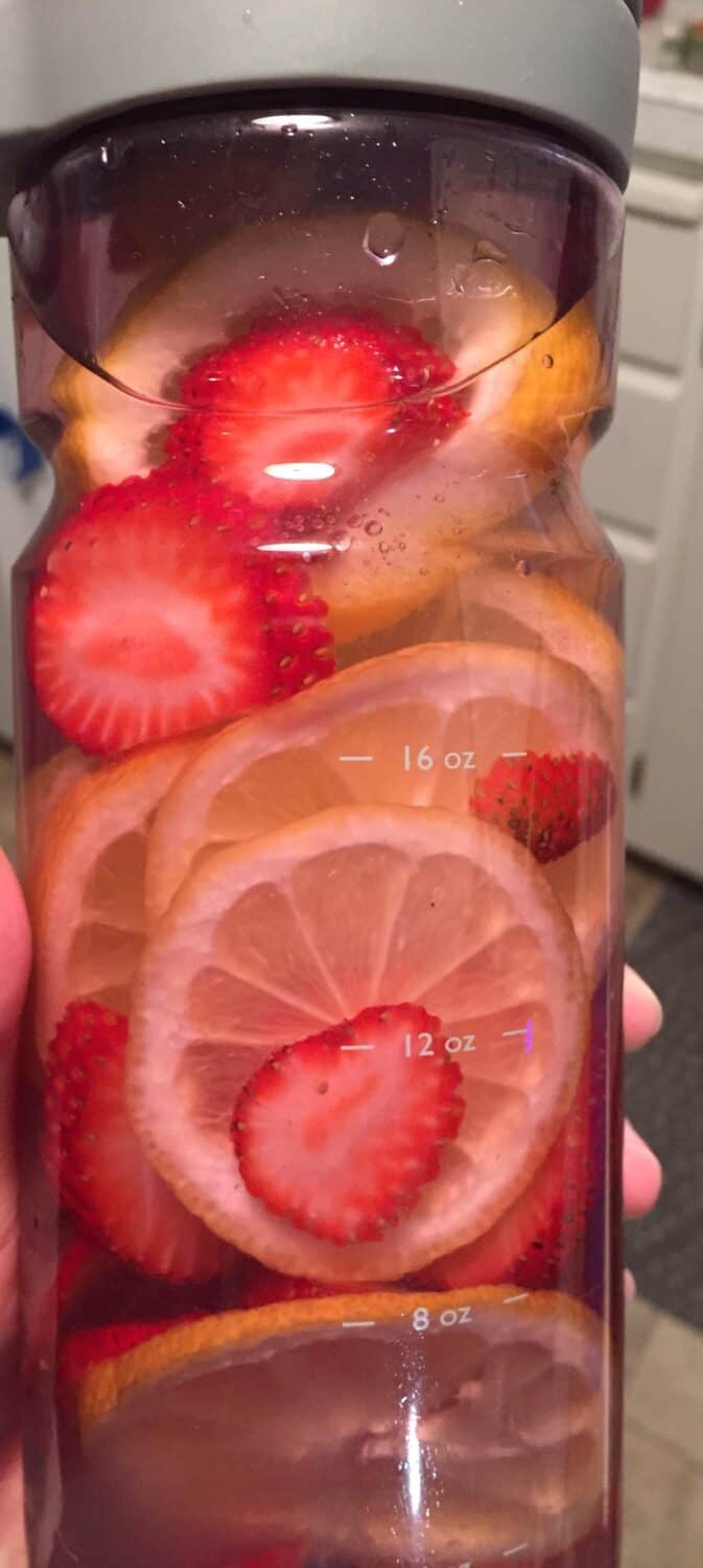 Strawberry Lemon Water | Sweeter With Sugar