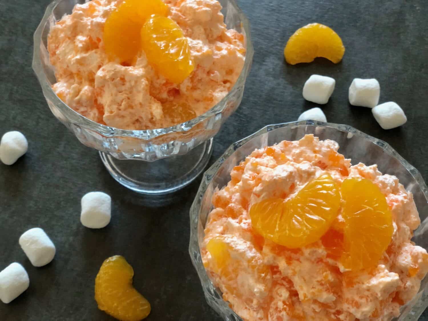 Marshmallow Creme Orange Jell-O Salad | Sweeter With Sugar