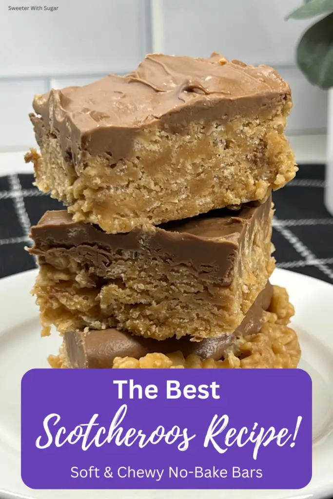 Thick, chewy Scotcheroos made with peanut butter, chocolate, and butterscotch chips layered over crispy rice cereal.