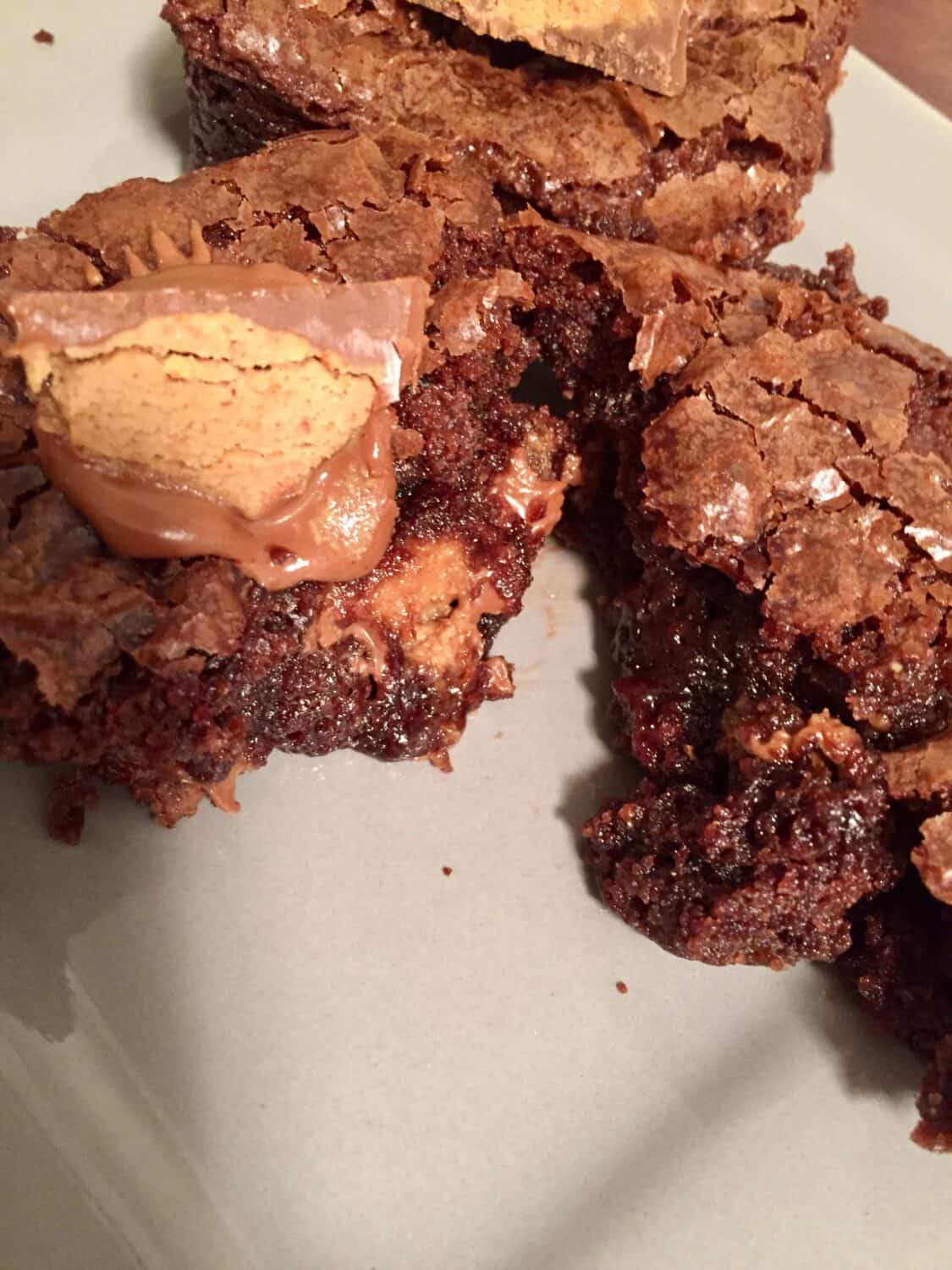 Reese's Peanut Butter Cup Brownies | Sweeter With Sugar