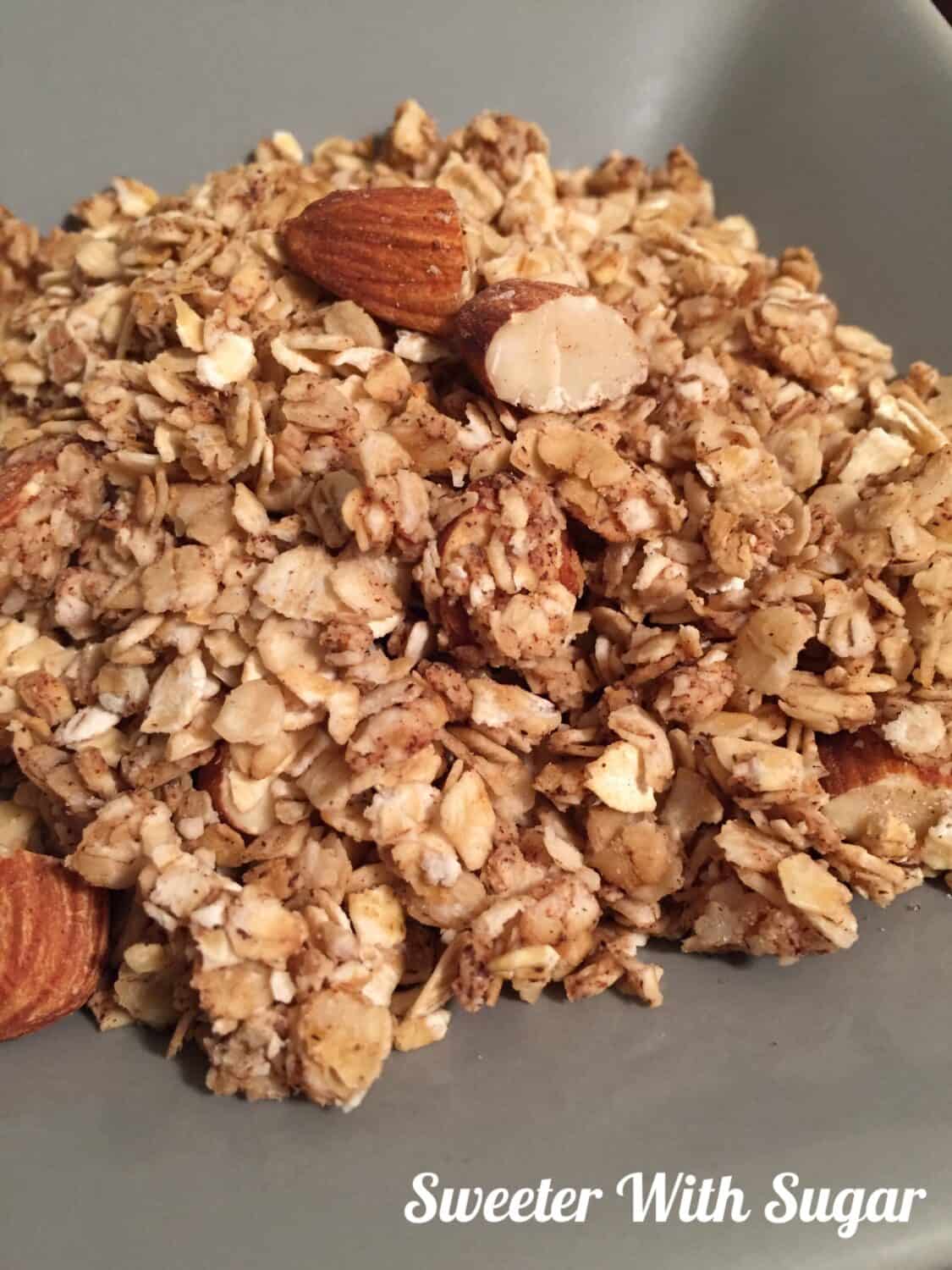 Vanilla Cinnamon Granola | Sweeter With Sugar