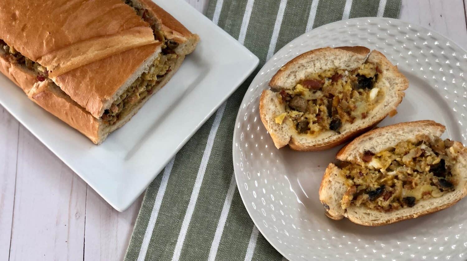 Breakfast Stuffed French Bread
