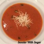 Tomato Basil Pesto Soup | Sweeter With Sugar