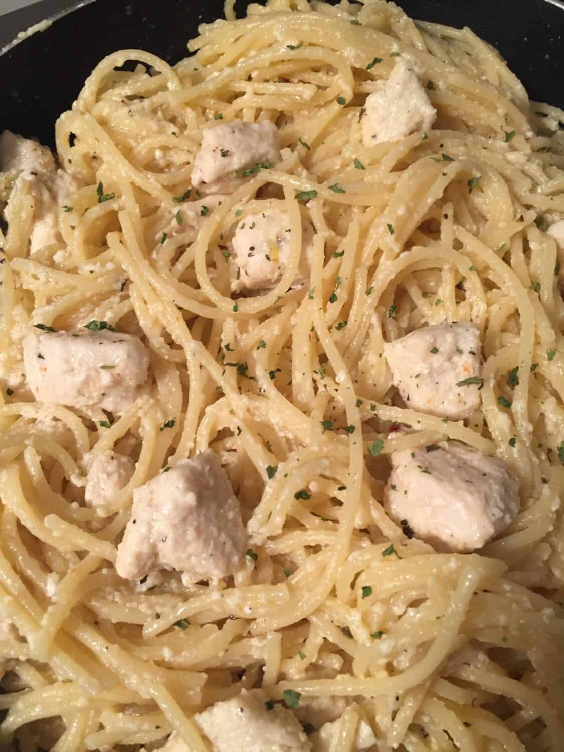 Lemon Chicken Spaghetti