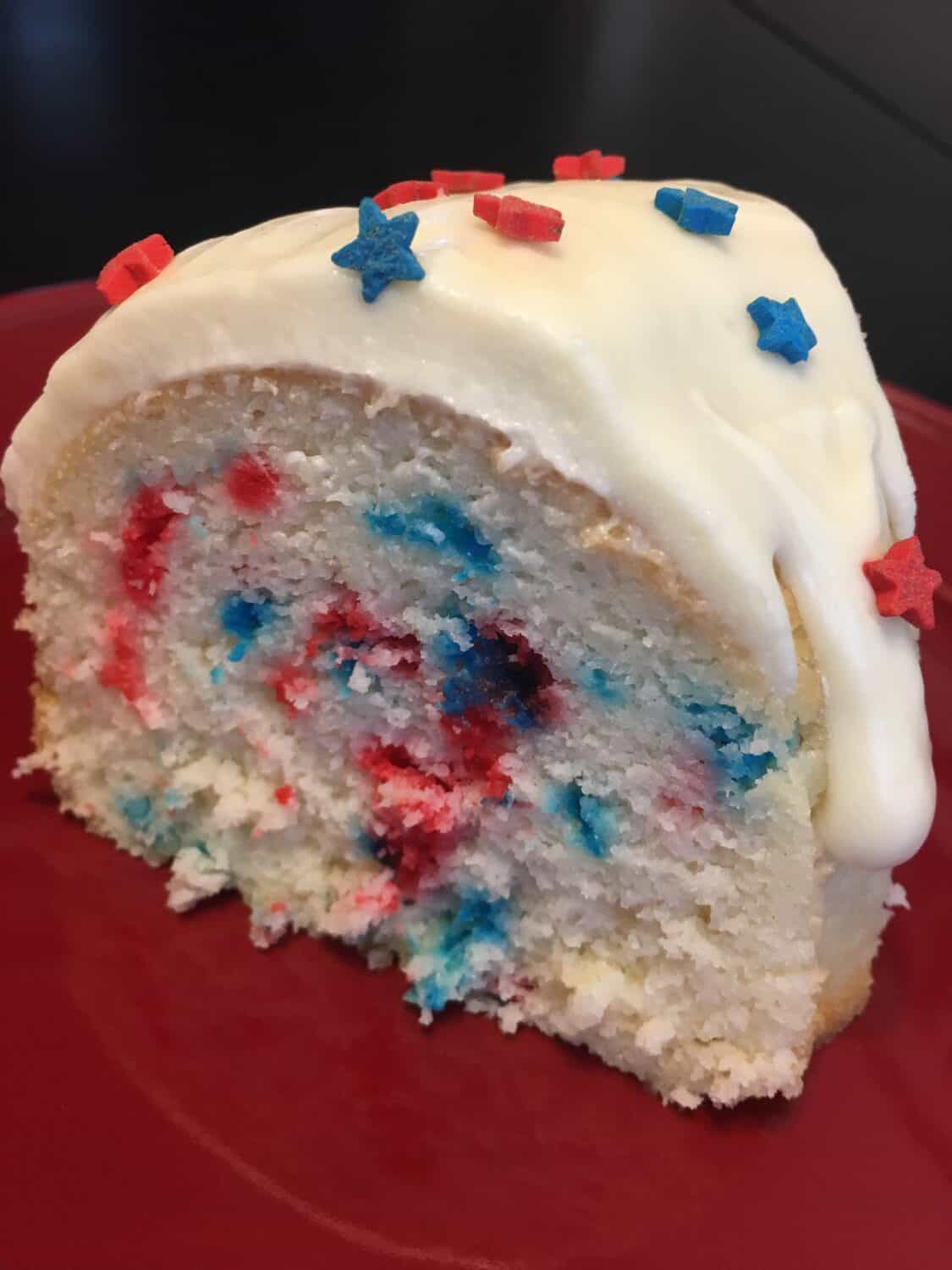 Red, White, & Blue Bundt Cake