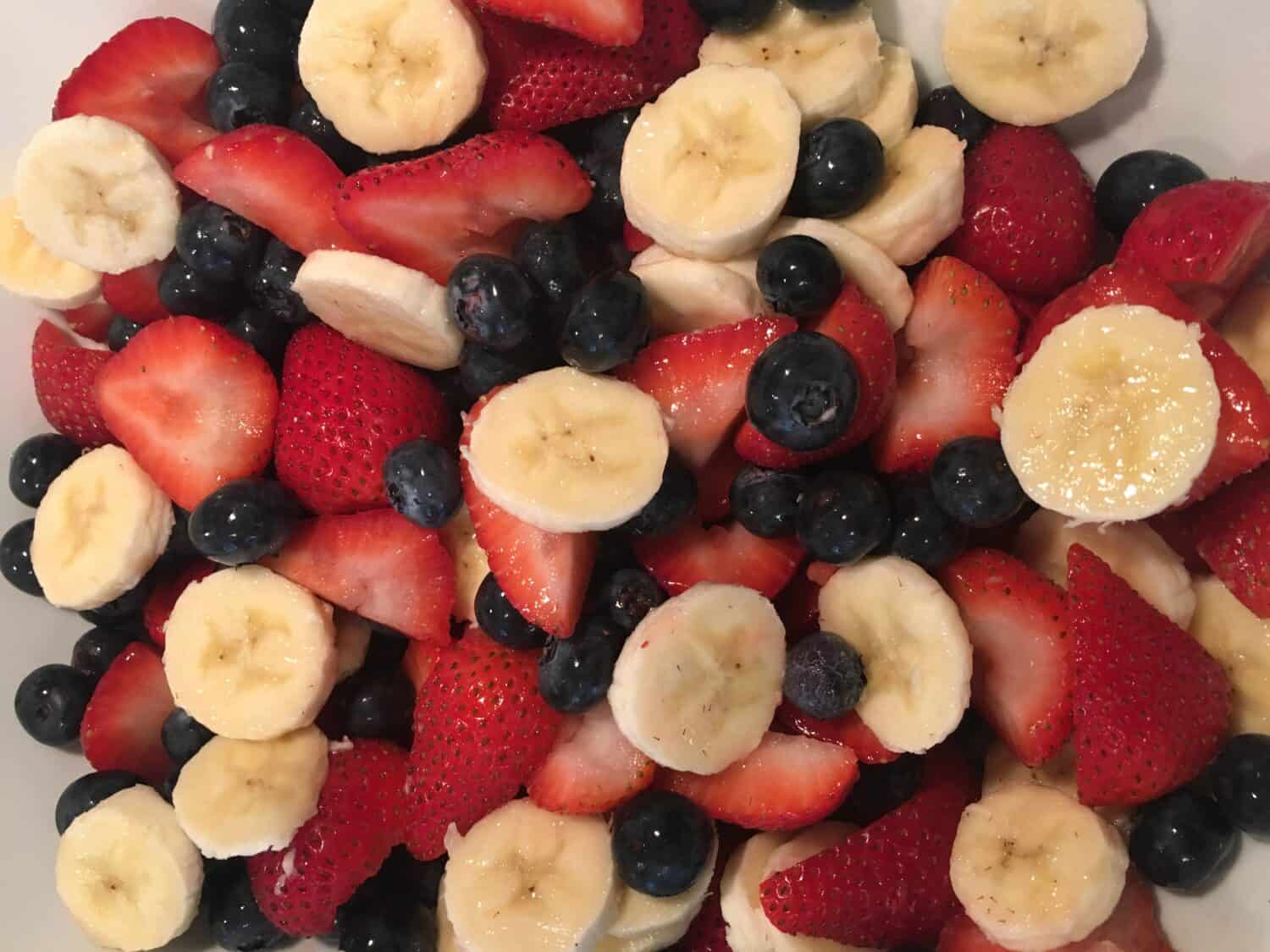 Patriotic Fresh Fruit Salad
