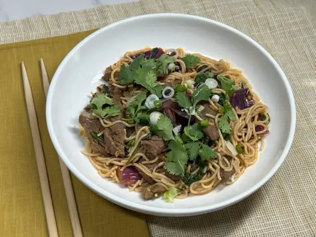 Korean Beef is a delicious dinner recipes made with beef, cabbage, spinach and a Gochujang sauce,