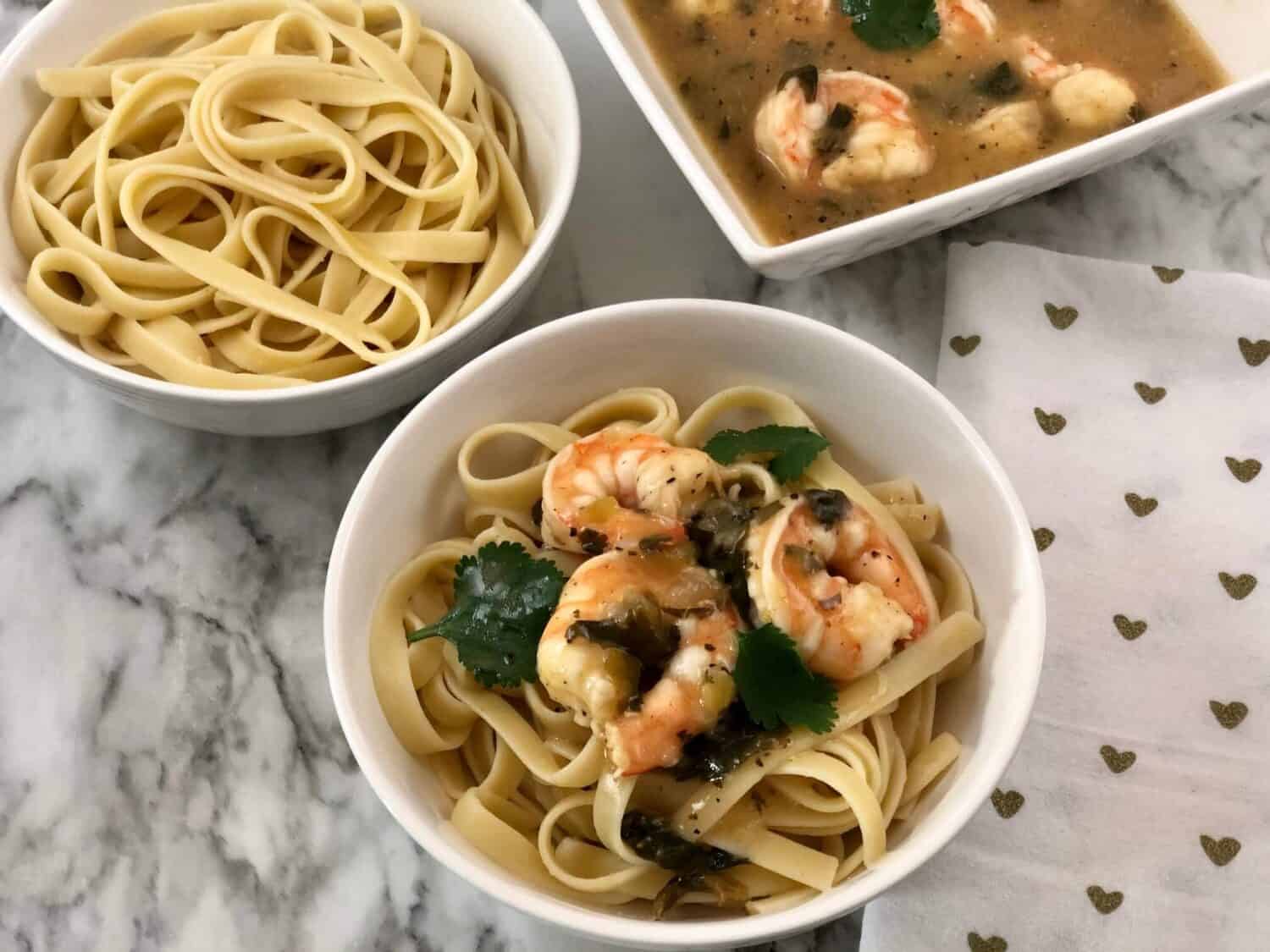 Cilantro Lime Shrimp Pasta | Sweeter With Sugar