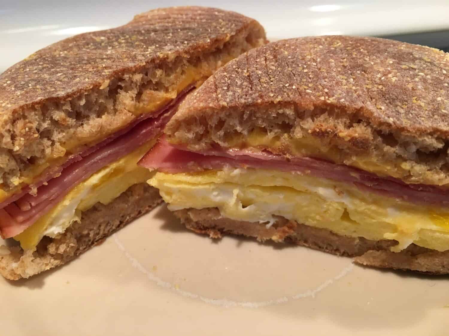 Ham, Egg, and Cheese, Breakfast Sandwiches