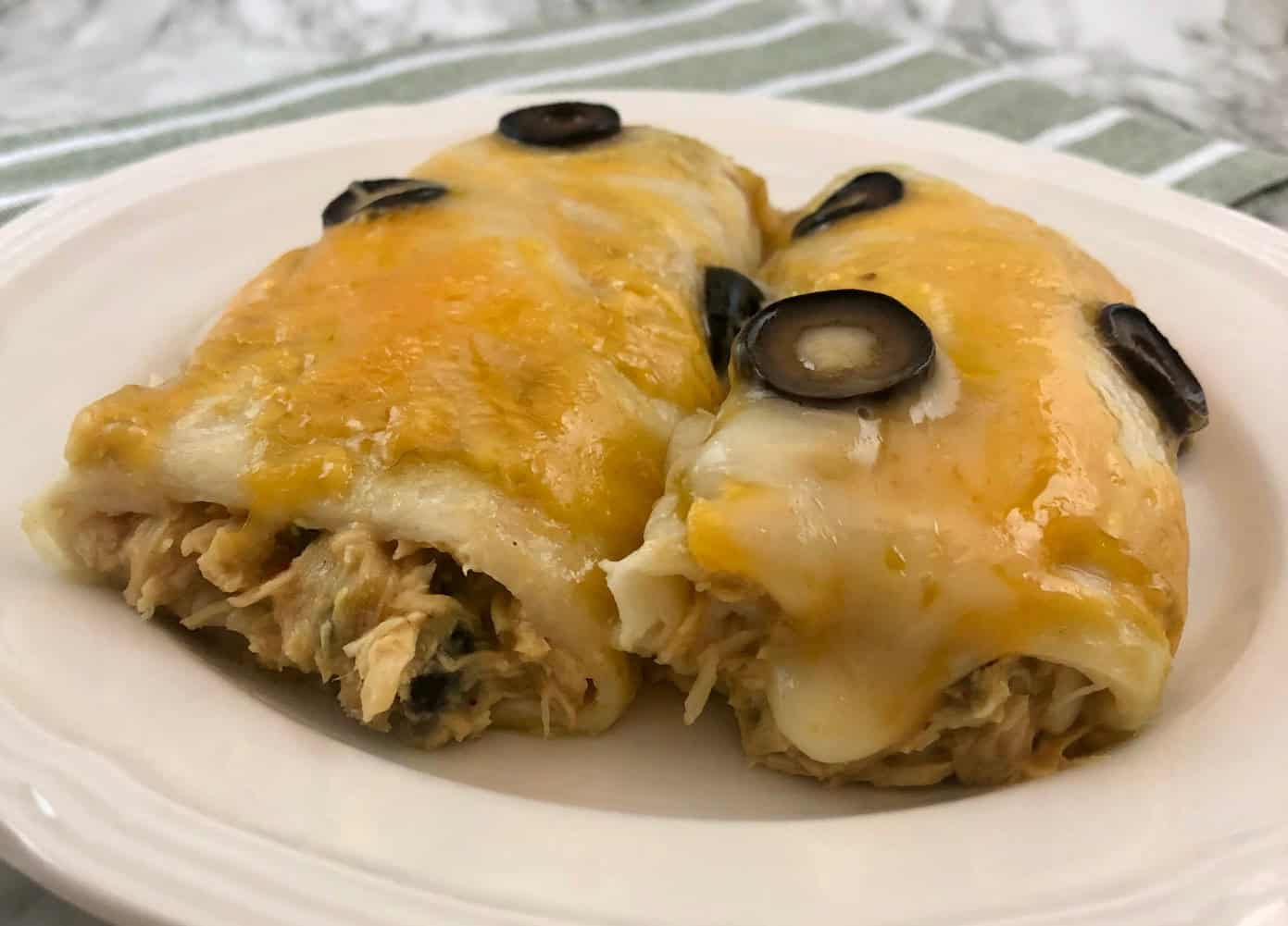 Green Chile Chicken Enchiladas | Sweeter With Sugar |