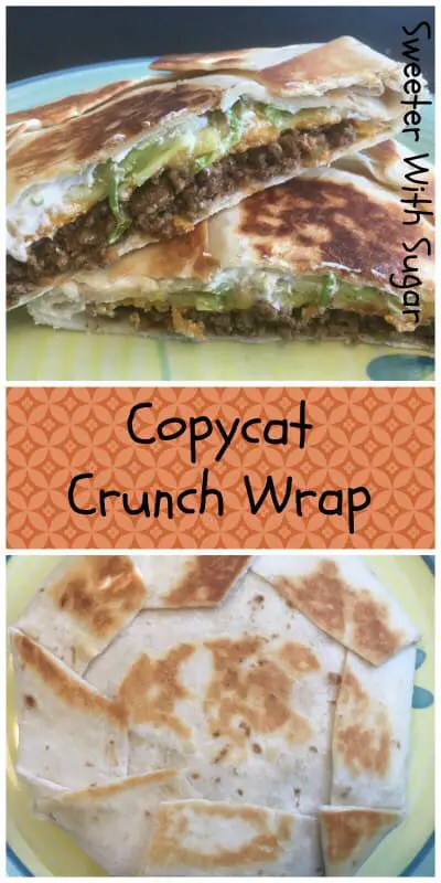 Copycat Crunchwrap Supreme is a must try-it is better than the original Taco Bell Crunchwrap. This is an easy and delicious dinner recipe. #Crunchwrap #TacoBell #CopycatRecipes #DinnerIdeas #Beef #CrunchwrapSupreme #FavoriteRecipes