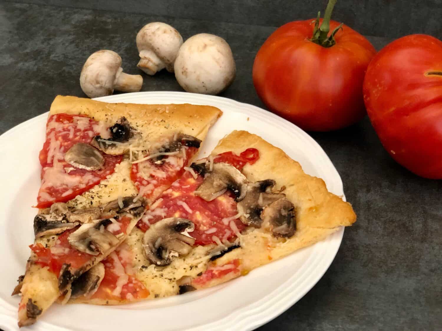 Italian Tomato Mushroom Pizza