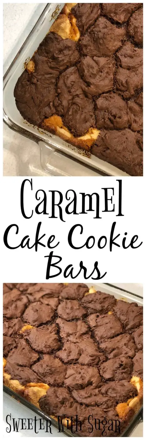 Caramel Cake Cookie Bars | Sweeter With Sugar | Dessert Recipes, Cake Mix Recipes, Cookies, Bars, Easy Recipes, #Dessert #Cookies #EasyRecipes #EasyDesserts