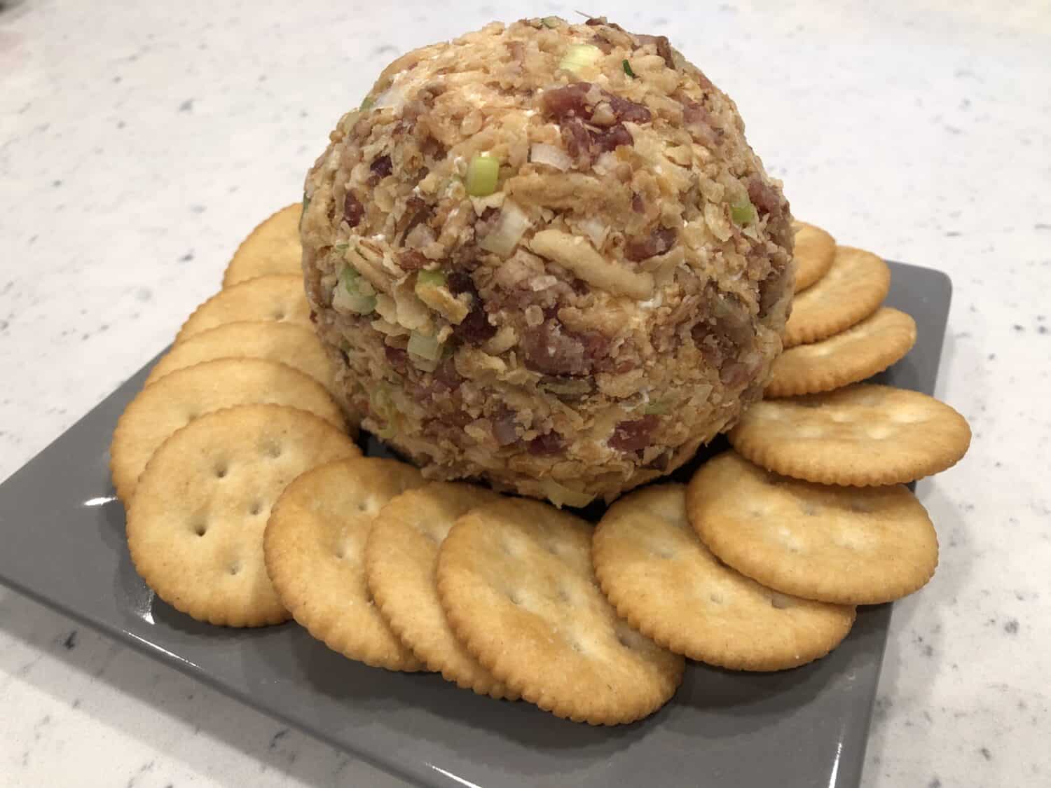 My husband is a huge onion lover, so I made this French Onion Cheese Ball for him. He loved it! His favorite part was the French's Crispy Onions on the outside.