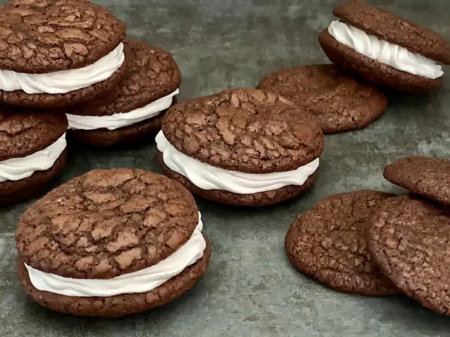 Creme Filled Brownie Cookies