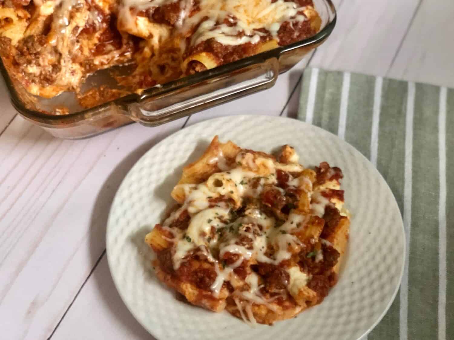 Three Cheese Italian Pasta Bake