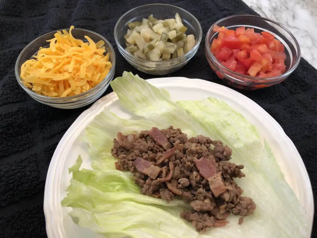 Bacon Cheeseburger Lettuce Wraps Sweeter With Sugar