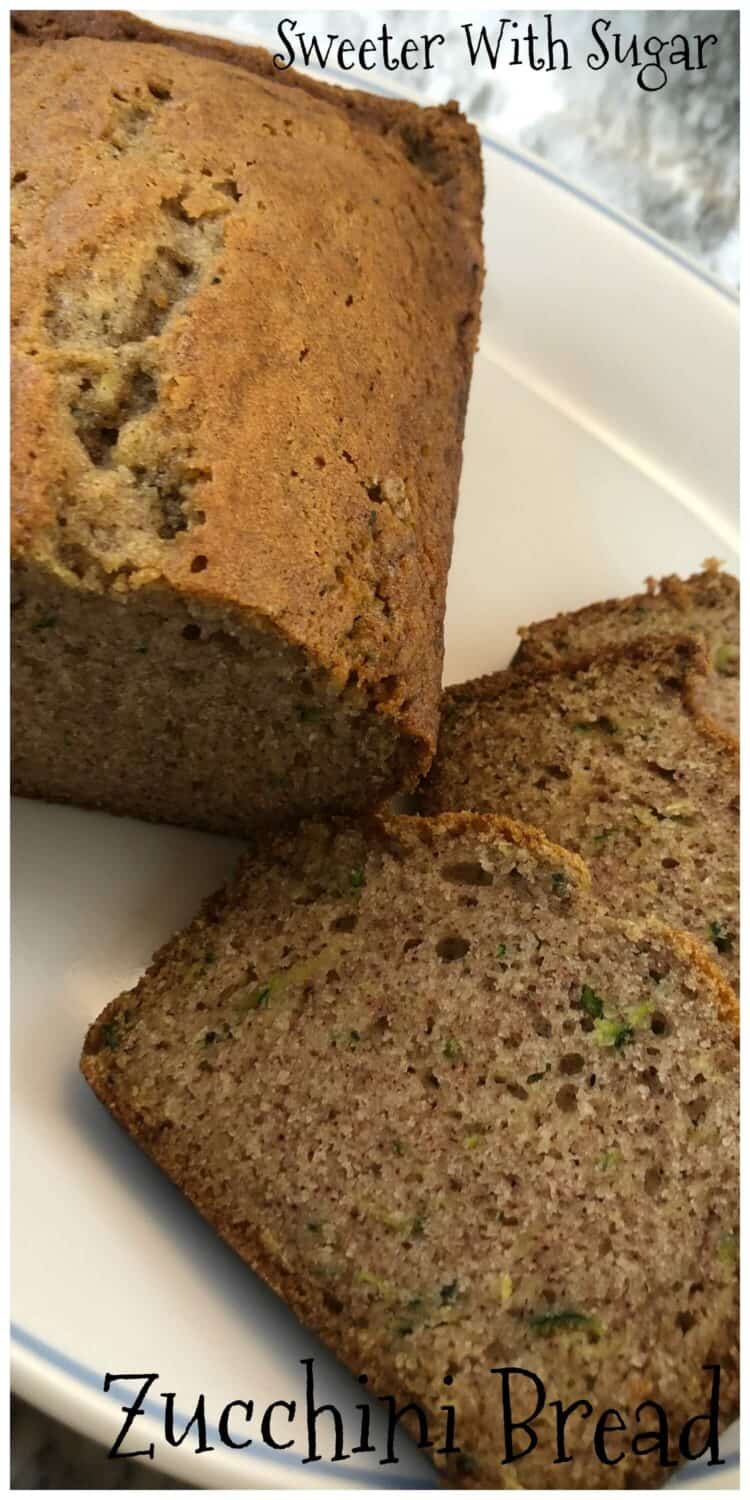 Zucchini Bread is an easy and yummy bread recipe you will love. It is a great way to use the zucchini you grow in your garden. #GardenRecipes #ZucchiniRecipes #Bread #EasyRecipes #SimpleZucchiniBread #FamilyFriendlyRecipes #HomemadeBread