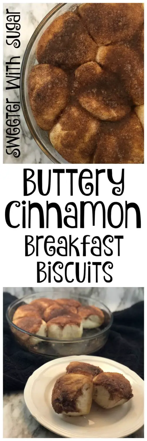 Buttery Cinnamon Breakfast Biscuits | Sweeter With Sugar | An easy and delicious breakfast recipe the kids will love! Breakfast Recipes, Breakfast Biscuits, Cinnamon and Sugar, Buttery Biscuits, Quick Recipes, Easy Recipes, #BiscuitRecipes #BreakfastBiscuits #EasyRecipes #Cinnamon #Sugar #Butter #Simple #RefrigeratorBiscuits #Delicious #Recipes