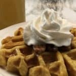 Easy Pumpkin Waffles with Copycat IHop Butter Pecan Syrup