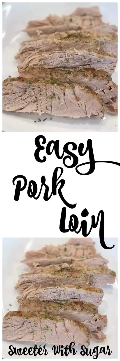 Easy Pork Loin is an easy pork loin dinner recipe. This recipe is made in a slow cooker. #Crockpot #SlowCookerRecipes #PorkLoin #SimpleRecipes #Dinner #DeliciousRecipes