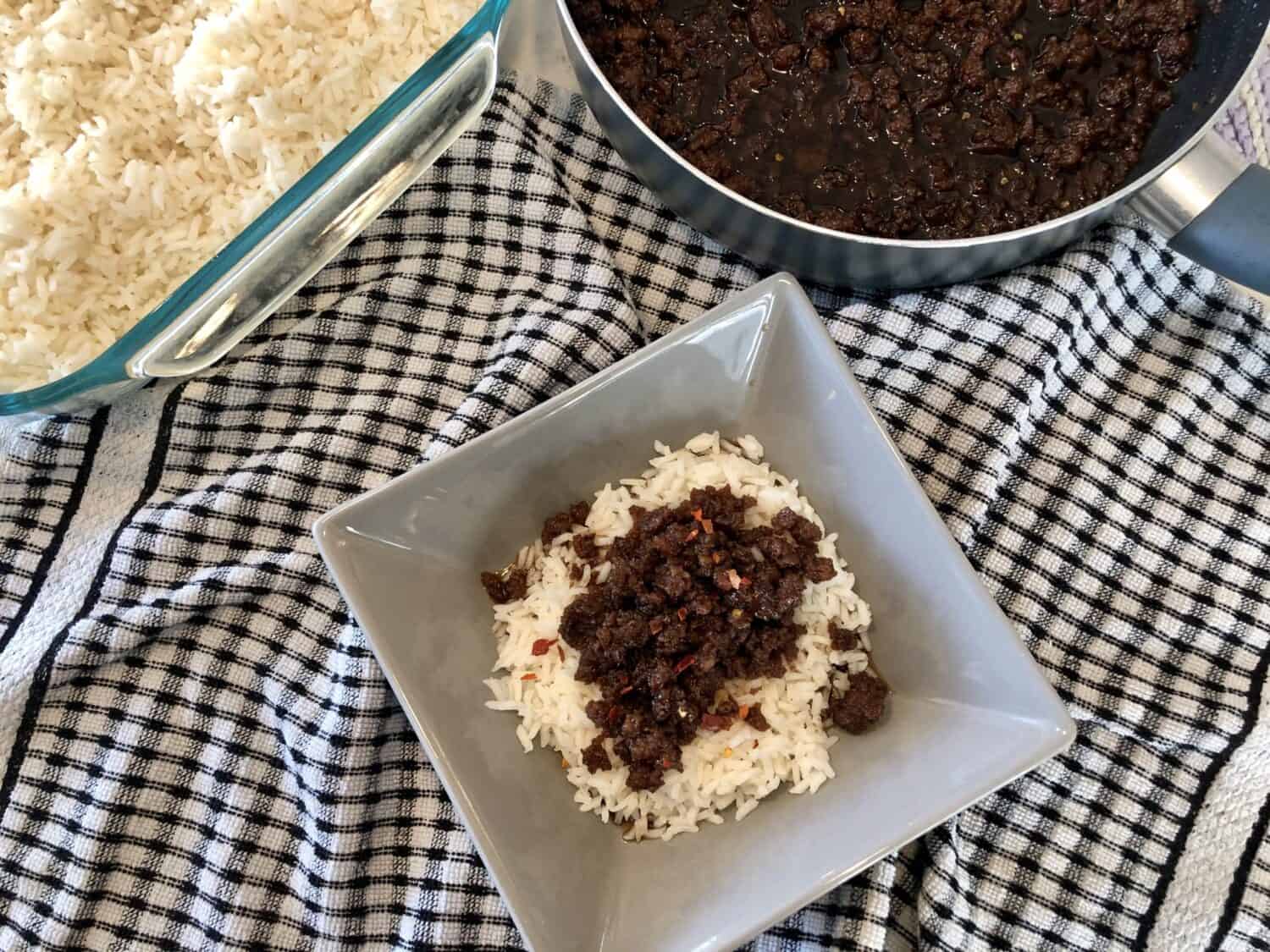 Korean Beef ground beef dinner recipe.