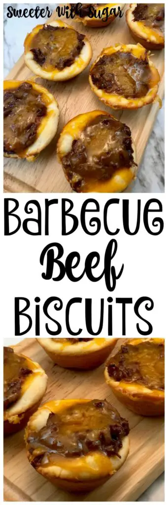 Barbecue Beef Biscuits are a simple dinner or appetizer you will love to make because they are delicious and so easy! #EasyDinnerRecipes #BeefRecipes #Snacks #EasyAppetizers #BeefBiscuits
