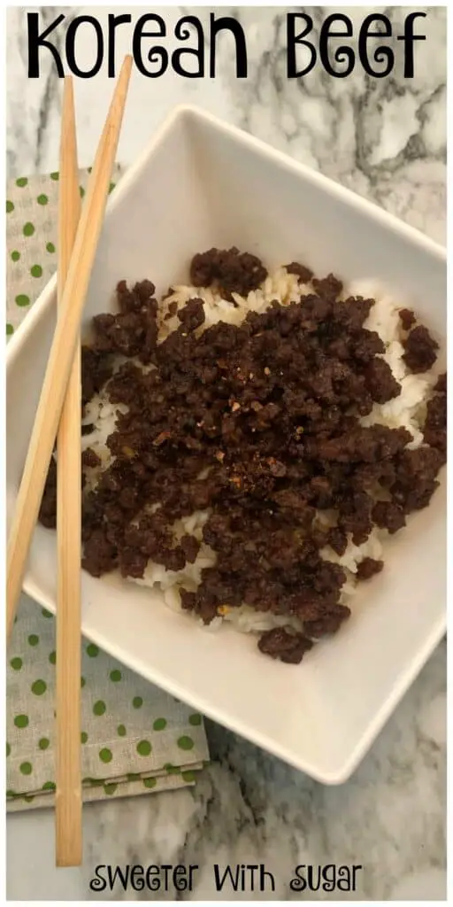 Korean Beef is a deliciously seasoned, spicy ground beef recipe you will love to make and eat. It is a quick and easy dinner recipe. #Asian #DinnerRecipes #GroundBeefRecipes