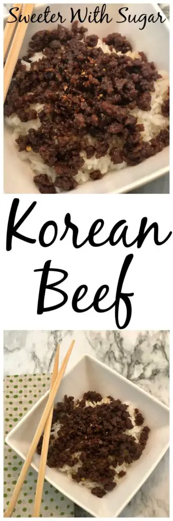 Korean Beef is a deliciously seasoned, spicy ground beef recipe you will love to make and eat. It is a quick and easy dinner recipe. #Asian #DinnerRecipes #GroundBeefRecipes