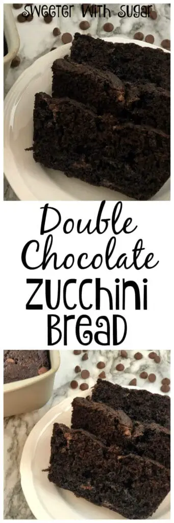 Double Chocolate Zucchini Bread is a simple zucchini bread recipe loaded with chocolate. #ChocolateBread #ZucchiniRecipes #ZucchiniBreadRecipes #ChocolateZucchiniBread #EasyRecipes