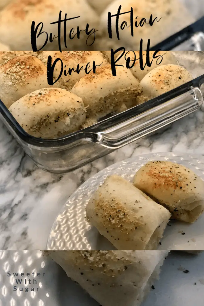 Buttery Italian Dinner Rolls | Sweeter With Sugar | A simple recipe for delicious rolls. Dinner Recipes, Bread Recipes, Side Recipes, Easy Recipes, Roll Recipes, #Bread #Rolls #EasySideRecipes #EasyRecipes