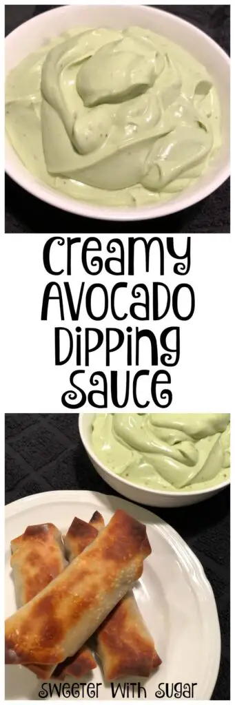 Creamy Avocado Dipping Sauce | Sweeter With Sugar | Easy DIp Recipes, Appetizers, Sides, Healthy Recipes, #Avocado #Dips #EasyRecipes #EasyDipRecipes