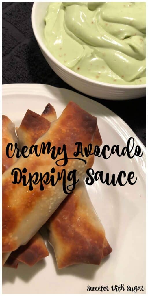 Creamy Avocado Dipping Sauce | Sweeter With Sugar | Easy DIp Recipes, Appetizers, Sides, Healthy Recipes, #Avocado #Dips #EasyRecipes #EasyDipRecipes