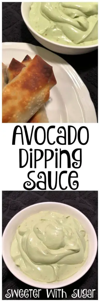 Creamy Avocado Dipping Sauce | Sweeter With Sugar | Easy DIp Recipes, Appetizers, Sides, Healthy Recipes, #Avocado #Dips #EasyRecipes #EasyDipRecipes