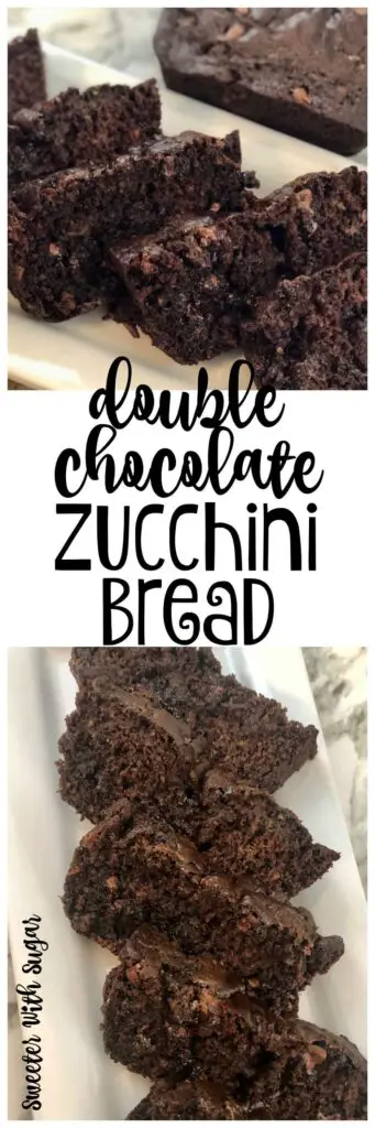 Double Chocolate Zucchini Bread is a simple zucchini bread recipe loaded with chocolate. #ChocolateBread #ZucchiniRecipes #ZucchiniBreadRecipes #ChocolateZucchiniBread #EasyRecipes