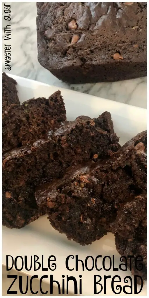 Double Chocolate Zucchini Bread is a simple zucchini bread recipe loaded with chocolate. #ChocolateBread #ZucchiniRecipes #ZucchiniBreadRecipes #ChocolateZucchiniBread #EasyRecipes
