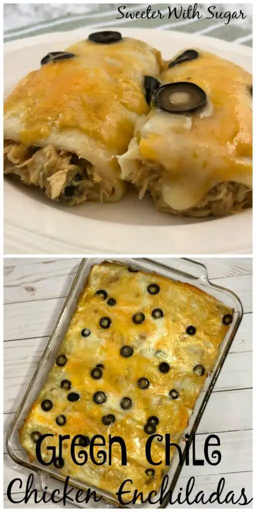 Green Chile Chicken Enchiladas | Sweeter With Sugar | Mexican Recipes, Easy Dinner Recipes, Chicken Recipes, Easy Weeknight Recipes, #Chicken #Mexican #Enchiladas #Dinner