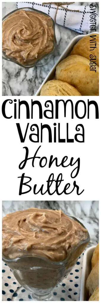 Cinnamon Vanilla Honey Butter | Sweeter With Sugar | Honey Butter Recipe, Honey, Cinnamon, Vanilla, Simple, Easy Recipes, Bread Spread Recipes, #Butter #Honey #HoneyButter #Vanilla #Cinnamon #EasyRecipes #Simple #Bread #Cornbread #Rolls