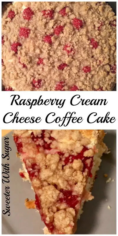 Raspberry Cream Cheese Coffee Cake | Sweeter With Sugar | Coffee Cake, Raspberry, Cake, Breakfast Recipes, Streusel, Dessert Recipes, #Breakfast #CoffeeCake #Dessert #Raspberry #Cake 