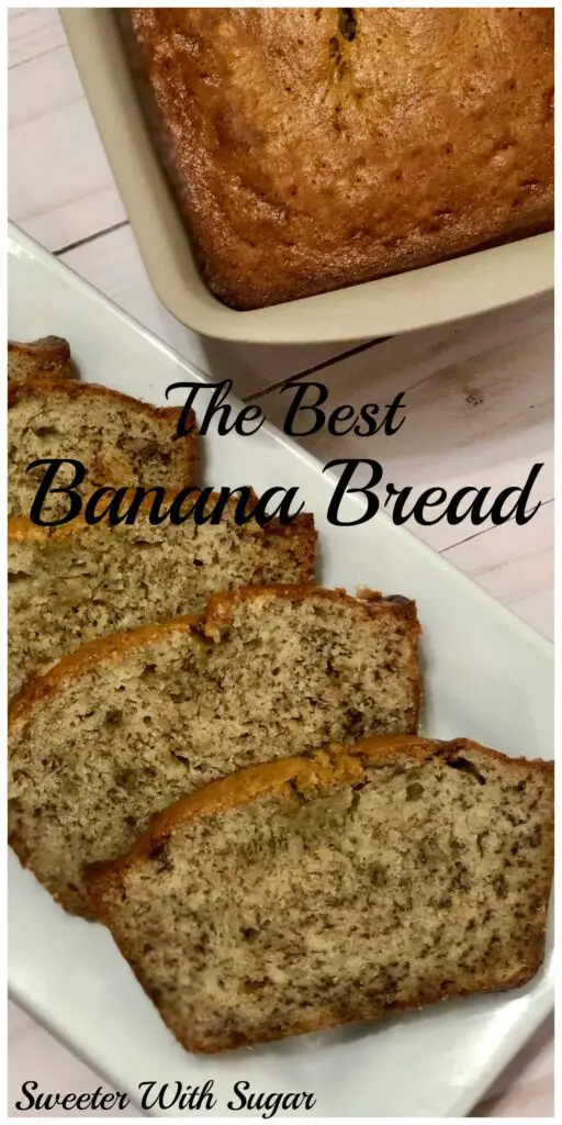 Banana Bread is a moist and delicious bread recipe for breakfast or a snack. It is a great idea for neighbor gifts and it is simple to make.  #Banana #Bread #Easy #Simple #BananaBread #HomemadeBread
