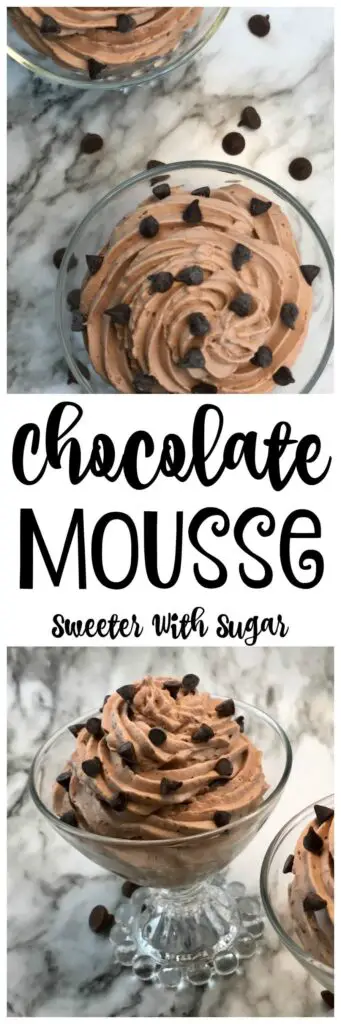 Chocolate Mousse is an easy dessert recipe that is smooth and creamy. It is a simple and quick dessert or snack that everyone will love. #Chocolate #Mousse #EasyDesserts #Simple #Delicious #Pudding #Quick