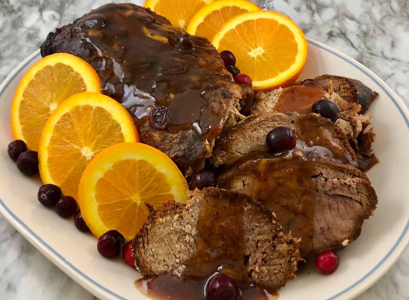 Cranberry Orange Glazed Pork Loin
