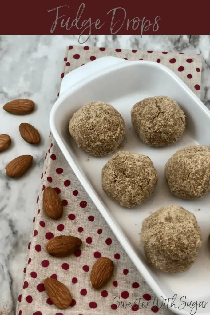 Fudge Drops are a delicious homemade candy recipe for the whole family. They are easy to make and have a smooth and creamy center. #Holiday #Chocolate #Traditions #Homemade  #SimpleRecipes #CandyRecipes