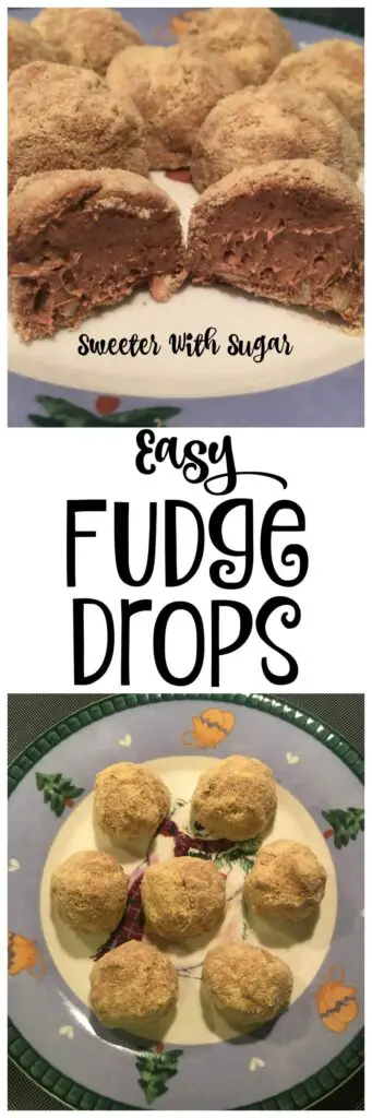 Fudge Drops are a delicious homemade candy recipe for the whole family. They are easy to make and have a smooth and creamy center. #Holiday #Chocolate #Traditions #Homemade  #SimpleRecipes #CandyRecipes