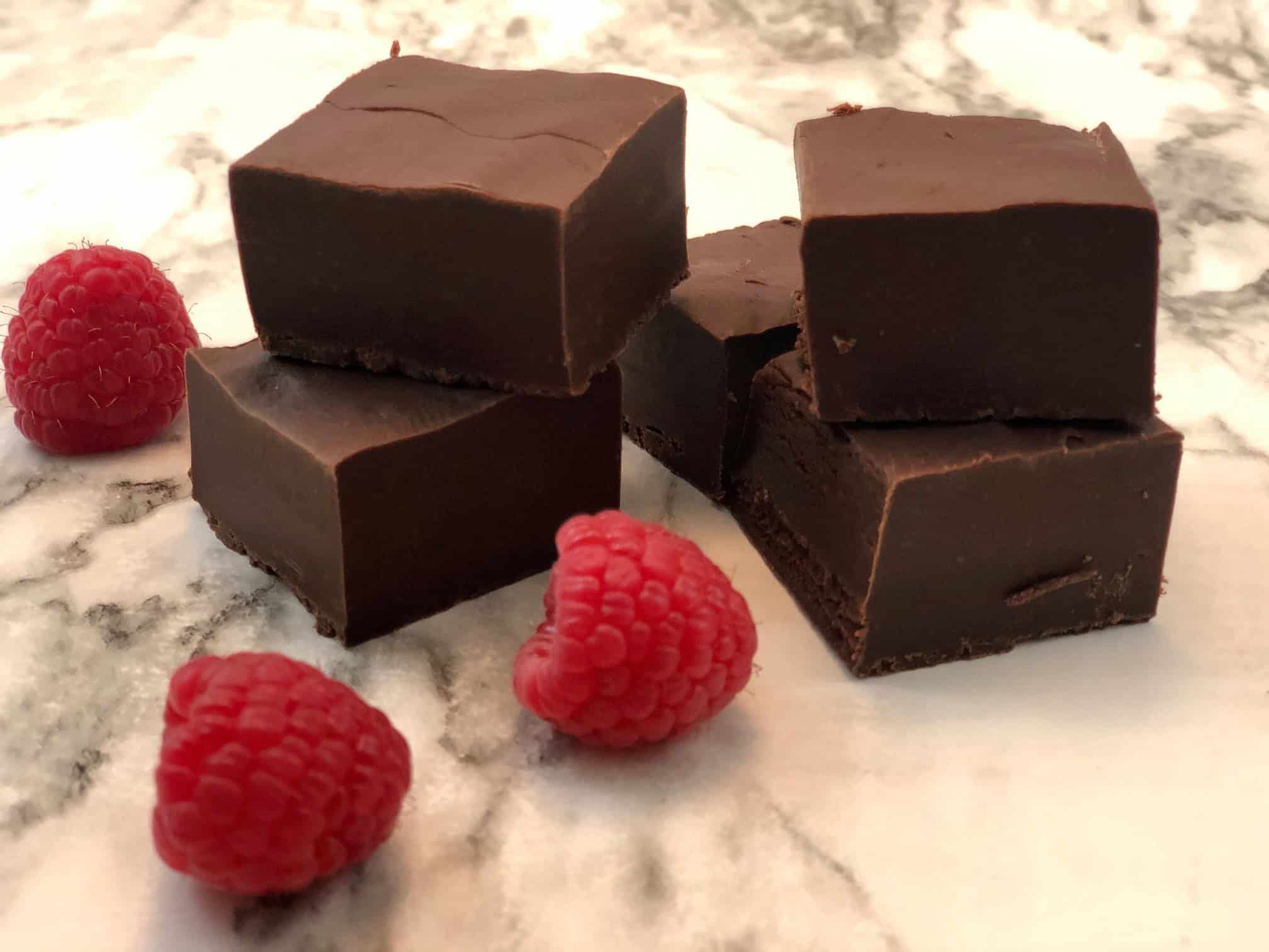 Dark Chocolate Raspberry Fudge Sweeter With Sugar