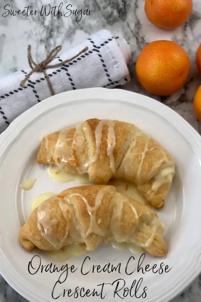 Orange Cream Cheese Crescent Rolls |  Sweeter With Sugar | An easy and delicious breakfast or dessert recipe. Cream Cheese, Crescent Rolls, Orange, Breakfast Ideas, Breakfast Recipes, Easy Recipes, Simple Breakfast Ideas, #CreamCheese #Orange #CrescentRolls #Breakfast #Easy #Simple #SweetBreakfastIdeas #Dessert 