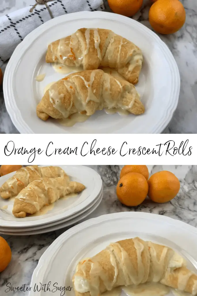 Orange Cream Cheese Crescent Rolls |  Sweeter With Sugar | An easy and delicious breakfast or dessert recipe. Cream Cheese, Crescent Rolls, Orange, Breakfast Ideas, Breakfast Recipes, Easy Recipes, Simple Breakfast Ideas, #CreamCheese #Orange #CrescentRolls #Breakfast #Easy #Simple #SweetBreakfastIdeas #Dessert 