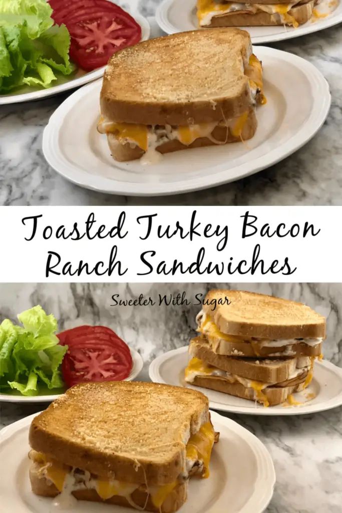 Toasted Turkey Bacon Ranch Sandwiches | Sweeter With Sugar | A delicious and simple dinner or lunch recipe the whole family will love. Dinner Recipes, Lunch Recipes, Sub Sandwiches, Turkey, Bacon, Ranch, Mozzarella Cheese, Cheddar Cheese, #TurkeyRecipes #Dinner #Lunch #Sandwiches #Bacon #EasyRecipes #Simple #Parmesan #Cheese